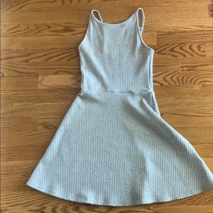 TOPSHOP grey skater dress